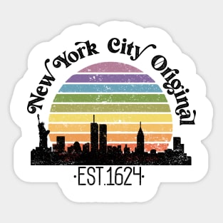 New York City Original Vintage Rainbow Sticker